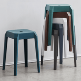 Axis Modern Stackable Plastic Square Stool